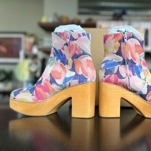 Charlotte Stone Paz Boots - Floral Suede Upper